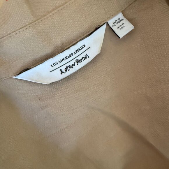 & Other Stories Wrap Top with Puff Sleeves & Side Tie - Picture 5 of 5